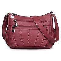Crossbody Purse for Women Ladies Soft PU Leather Shoulder Bag Medium Roomy Handbag Fashion Tote Top Handle Satchel