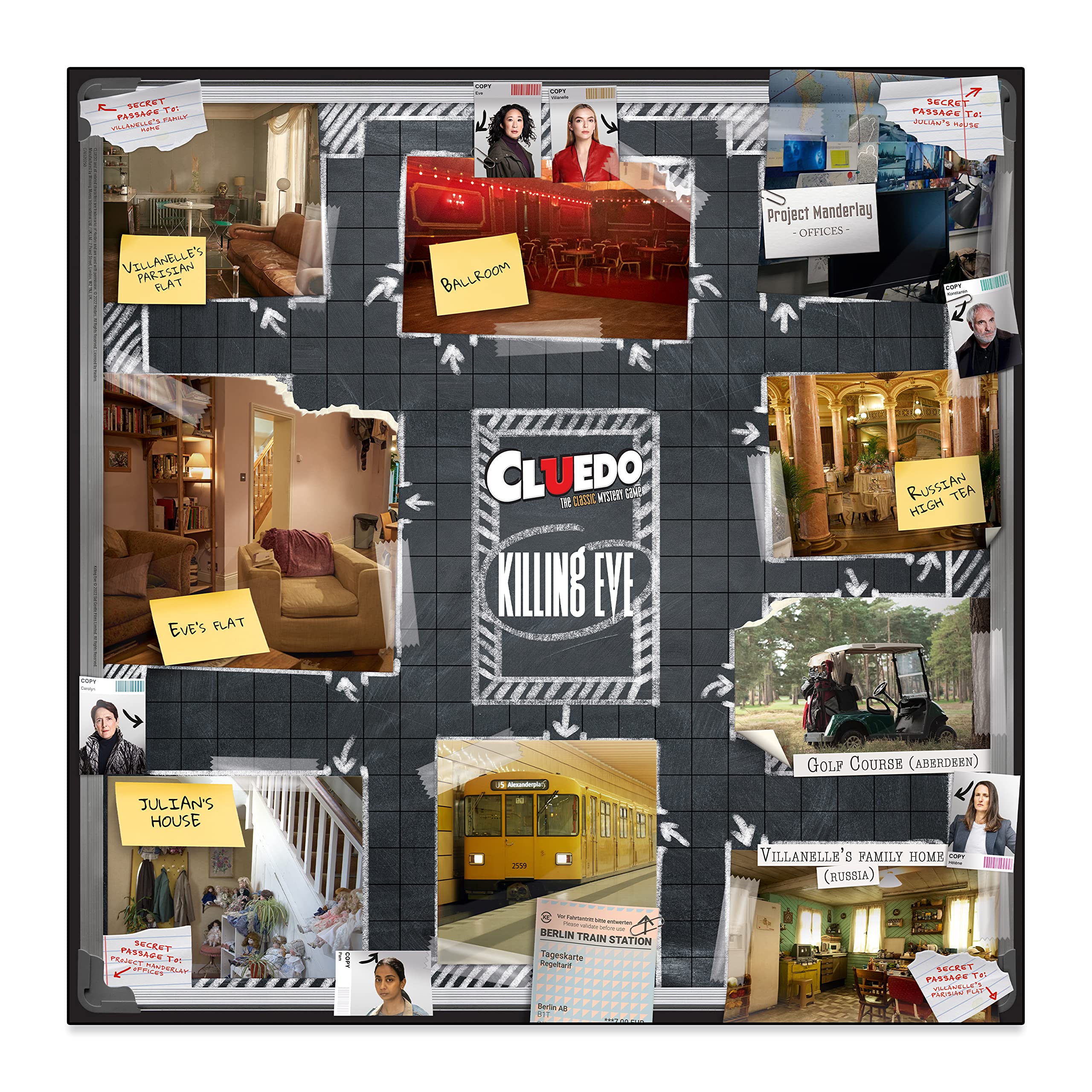 Winning Moves Killing Eve Cluedo Mystery Board Game, Become an MI5 Investigator and Determine who Killed Kenny, The Popular British Spy Thriller Television Series for Ages 14 Plus