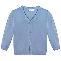 Lilax Boys V-Neck Cardigan, Toddler & Youth Button Closure Cardigan Sweater