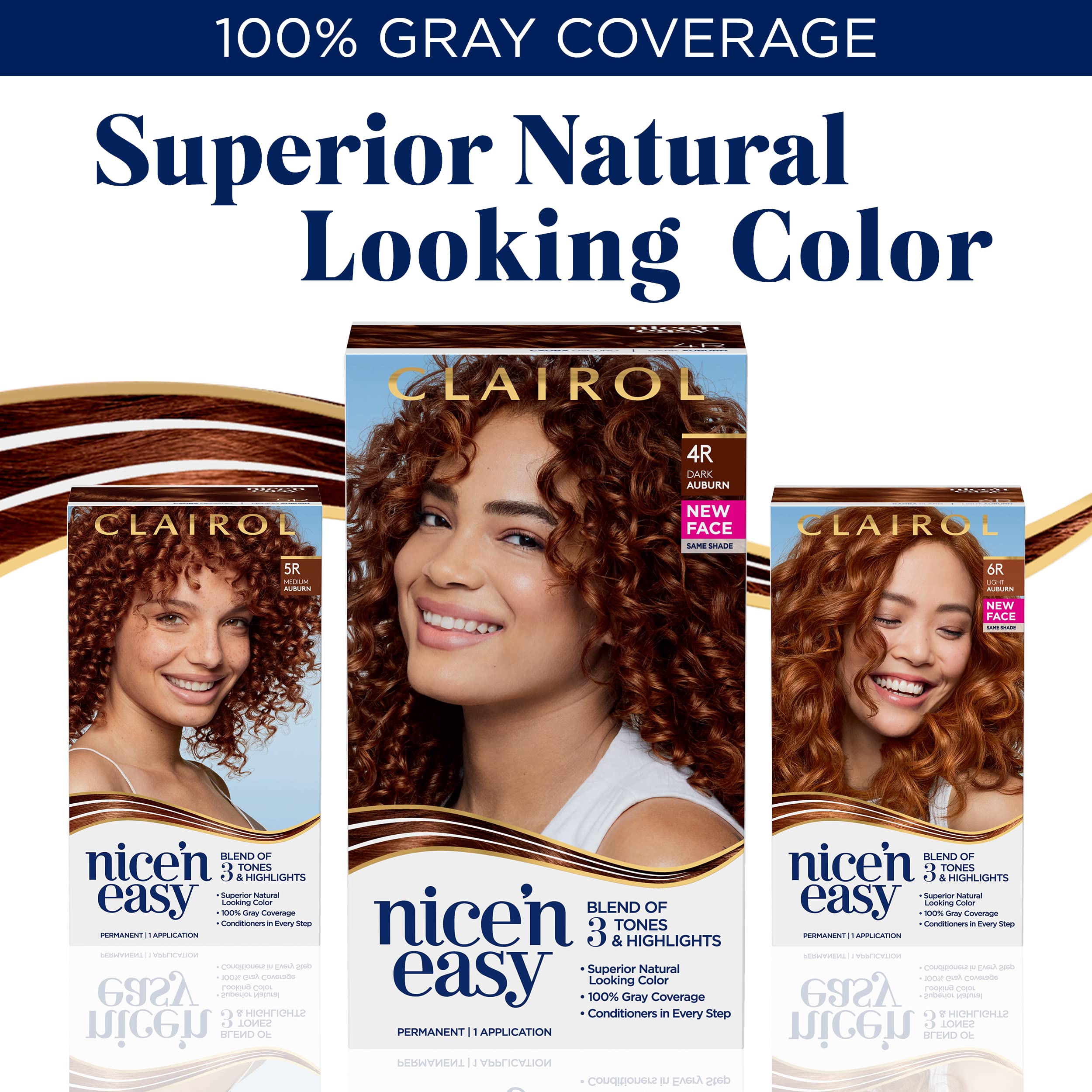 Clairol Nice'n Easy Permanent Hair Dye, 8R Medium Reddish Blonde Hair Color, Pack of 2