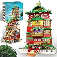 Architectural House Sets Spirited Away Building Block Set, Creative Anime House Building Block Set, Suitable for Adults and Kids Over 12 Years Old (1868pcs)