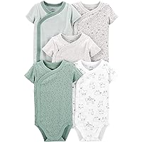 Unisex Babies' Short-Sleeve Side Snap Bodysuit, Pack of 5