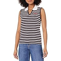 Tommy Hilfiger Johnny Collar Polo Tank Top T Shrit Womens
