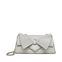 Betsey Johnson Angular Bow Convertible Bag, Silver