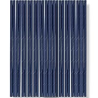 Blue Sky Blue Paper Straws - 24 Count | Solid Blue, Eco-Friendly Disposable Drinking Straws for Parties & Events