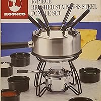 16 Piece Brushed Stainless Steel Fondue Set By Roshco