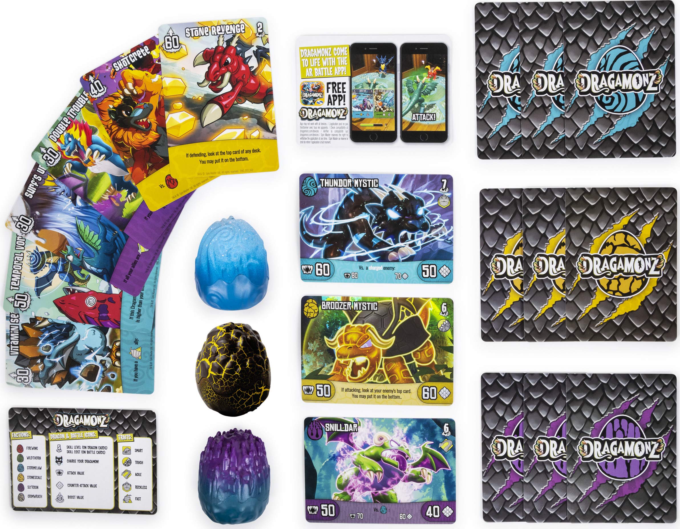 Dragamonz, Dragon Multi 3-Pack, Collectible Figure and Trading Card Game, for Kids Aged 5 and Up