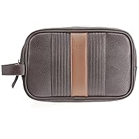 Ted Baker London Evens Striped PU Washbag, BRN-Choc