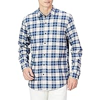 Amazon Essentials Men's Long-Sleeve Flannel Shirt (Available in Big & Tall), Multicolor Check Plaid, Small