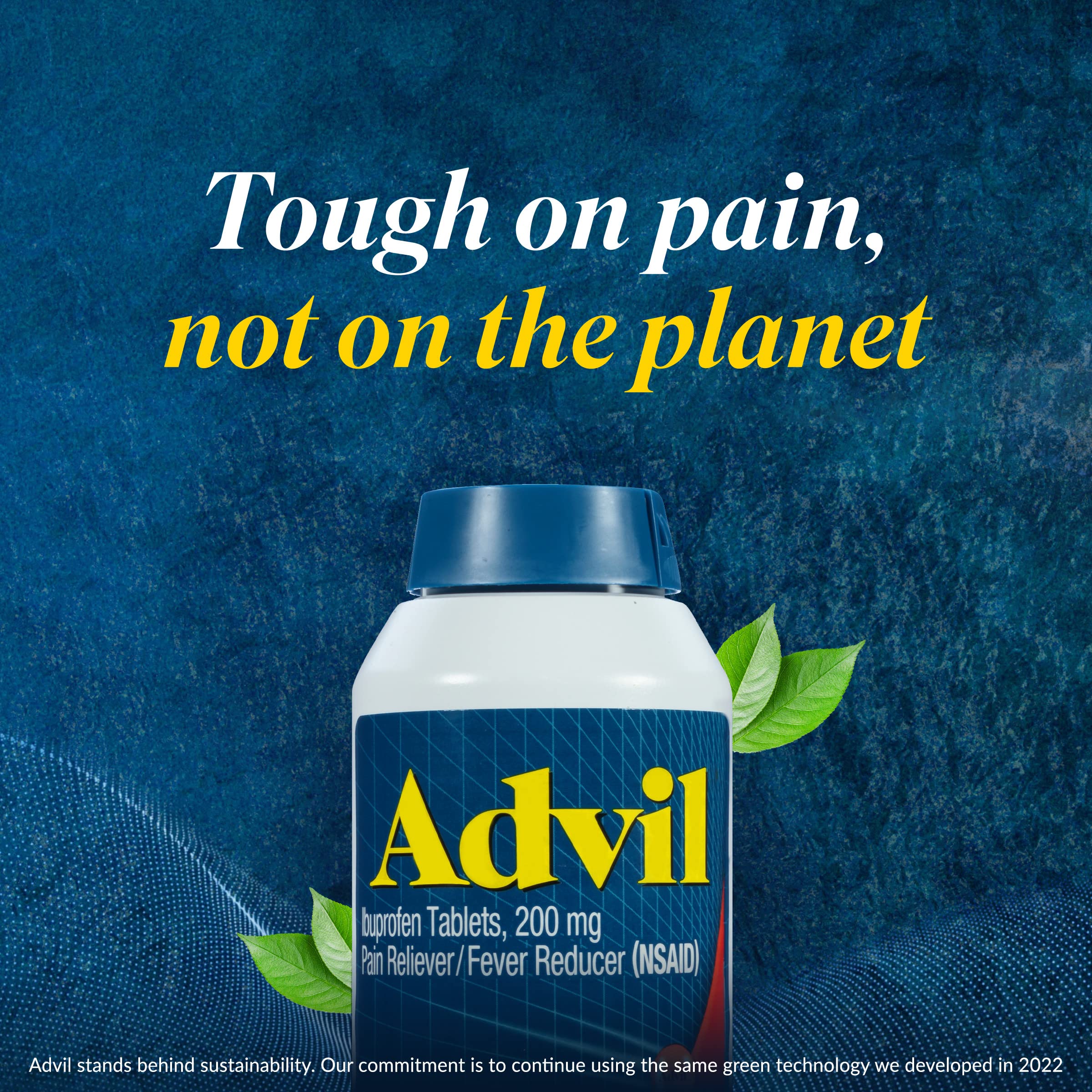 Advil Pain Reliever and Fever Reducer, Pain Relief Medicine with Ibuprofen 200mg for Headache, Backache, Menstrual Pain and Joint Pain Relief - 50 Coated Tablets