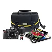 Nikon D3000 DSLR 6 Piece Bundle with 18-55mm f/3.5-5.6G AF-S & 55-200mm f/4-5.6G ED AF-S Nikkor Zoom Lenses