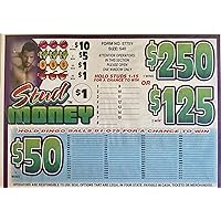 Stud Money $250/$50 Bingo Pull Tabs Game, Seal Card