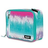 PackIt Freezable Classic Lunch Box, Tie Dye Sorbet, Built with EcoFreeze Technology, Collapsible, Reusable, Zip Closure With Zip Front Pocket and Buckle Handle, Designed for Lunches