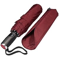 Windproof Travel Umbrella Compact Automatic Wind Resistant Small Folding Backpack Umbrellas for Rain Strong and Portable perfect for Car Purse Women and Men
