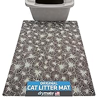 Drymate Original Cat Litter Mat, Contains Mess from Box, Protects Floors, Urine-Proof, Machine Washable, Soft on Kitty Paws, Absorbent, Waterproof (USA Made, Recycled Content) (20”x28”)(Kahopo Grey)