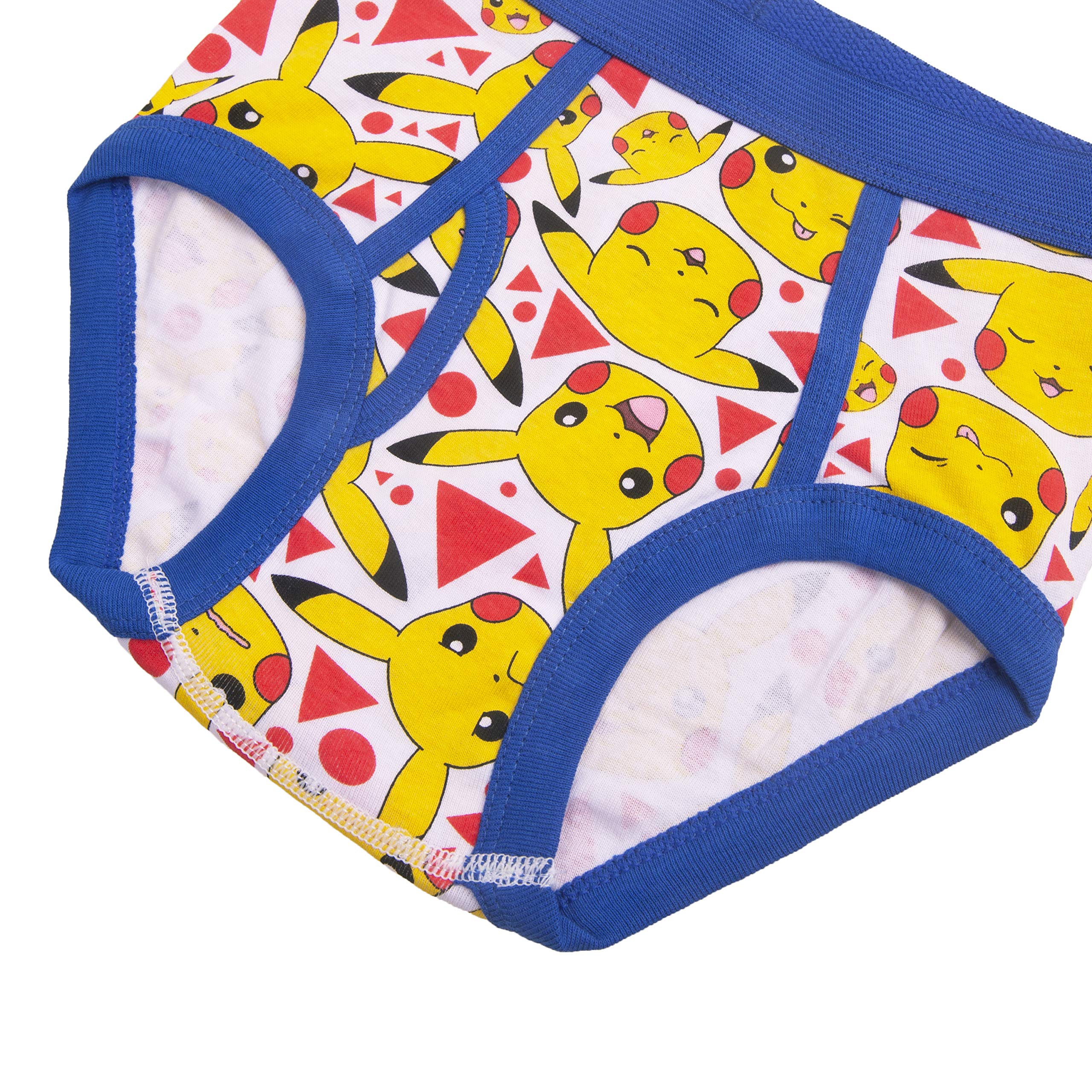 Pokemon Boys' 100% Combed Cotton Underwear with Pikachu, Evee, Squirtle, Jigglypuff and More in Sizes 4, 6 and 8