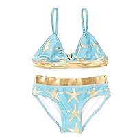 Girls' Sunbather Two Piece Set Starfish Turquoise