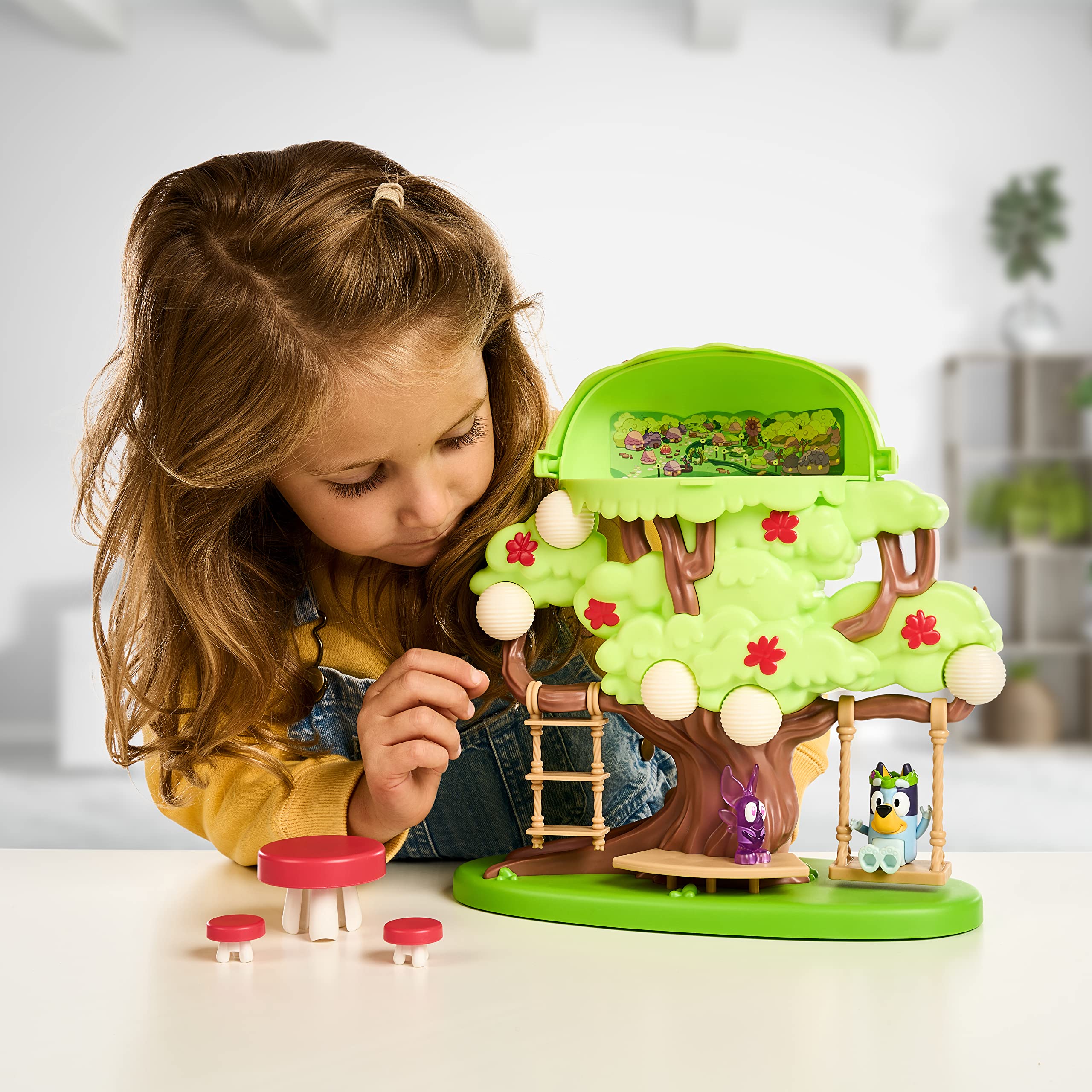 Bluey Tree Playset with Secret Hideaway, Flower Crown and Fairy Figures and Accessories