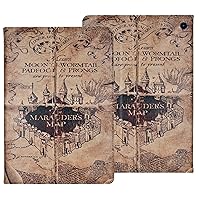 Case for Amazon Fire HD 10 & HD 10 Plus Tablet (11th Generation 2021 Release), Premium PU Leather Folding Stand Multiple Viewing Angles Protective TPU Cover, Marauder's Map Vintage