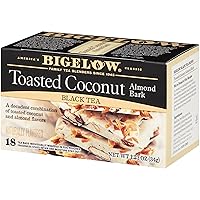 Bigelow Toasted Coconut Almond Bark 36 Tea Bags (2 boxes of 18)