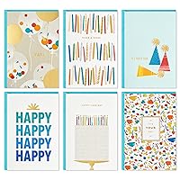 Hallmark Birthday Cards Assortment, 36 Cards with Envelopes (Party Time)