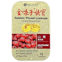 Golden Throat Lozenge, Hawthorn, 12 Lozenges