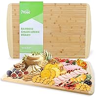 7Penn Cutting Boards for Kitchen 36x24 Inch - Extra Large Charcuterie Board Appetizer Serving Tray - Stovetop Bamboo Butchers Block Noodle Board with Juice Groove for Family Dinners and Entertaining