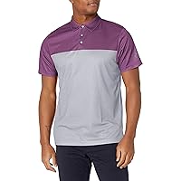 Men's Short Sleeve Airflux Birdseye Block Printed Polo Shirt
