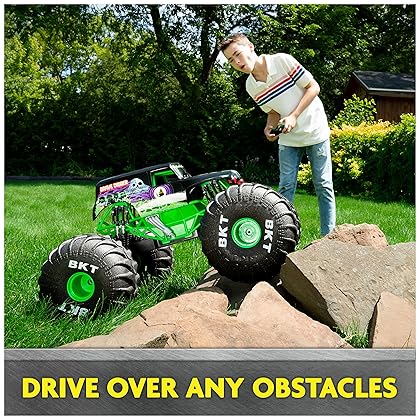 Monster Jam, Official Mega Grave Digger All-Terrain Remote Control Monster Truck with Lights, 1: 6 Scale, Kids Toys for Boys