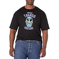 Marvel Big & Tall Classic Thanos Costume Men's Tops Short Sleeve Tee Shirt