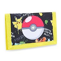 Pokemon Kids Wallet, Pikachu Trifold Wallet