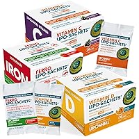 Liposomal Gel Liquid Iron, Vitamin D3, & Vitamin C Blackcurrant Supplements - Total of 90 Pack High Absorption Energy & Immune Support for Iron Deficiency, Healthy Immune System. Non-GMO