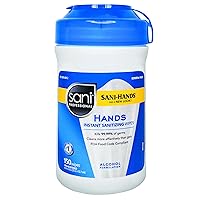 Sani Professional P43572 Sani-Hands with Tencel Sanitizing Wipes, 5