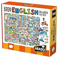 Easy English 100 Words City, Educational Toys for Boys and Girls Ages 4-6 Years Old, Preschool Learning Toys, Teacher Homeschool Supplies, Birthday