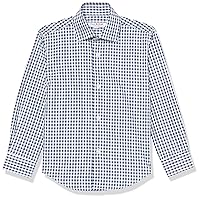 Isaac Mizrahi Boys' Slim Fit Gingham Pattern Button Down Shirt