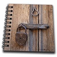 3dRose Mexico, San Miguel de Allende. Detail of a door with antique padlock. - Mini Notepad, 4 by 4-inch (db_188397_3)