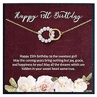 15th Birthday Gifts for 15 Year Old Girl 15 Birthday Gifts for 15 Birthday Gifts for Quinceanera Gifts for Fifteen Birthday Gifts for Girl Necklace