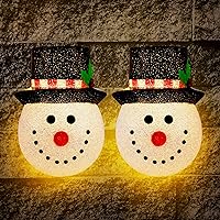 SOLLED 2 Pack Christmas Porch Light Covers, Holiday Snowman Porch Light Covers for Outdoor Christmas Decorations