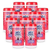 Wet Ones for Pets Freshening Multipurpose Wipes for Cats with Aloe Vera, 50 Count - 12 Pack | Easy to Use Cat Cleaning Wipes, Freshening Cat Grooming Wipes for Pet Grooming in Fresh Scent