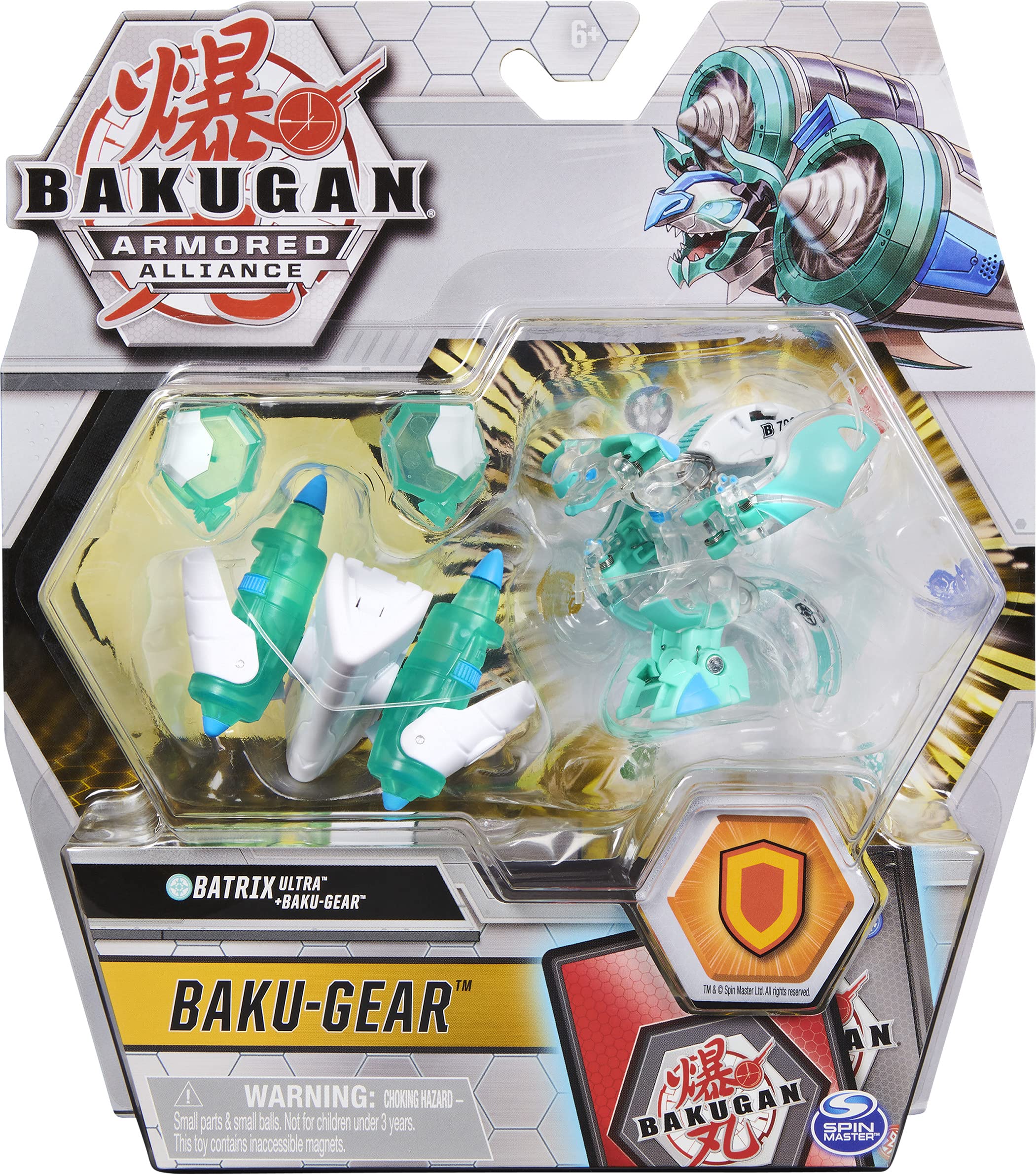 Bakugan Ultra, Batrix with Transforming Baku-Gear, Armored Alliance 3-inch Tall Collectible Action Figure