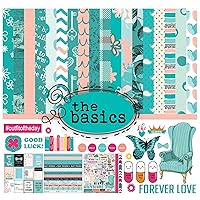 Inkdotpot The Forever Love, Basic Theme Collection Double,Sided Scrapbook Paper Kit Cardstock 12