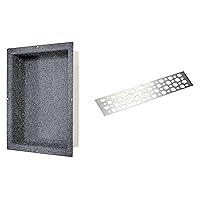 Dawn NI181403 Sand Coating Tile on Shower Niche with One Stainless Steel Support Plate