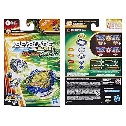 BEYBLADE Burst QuadDrive Vanish Fafnir F7 Spinning Top Starter Pack - Stamina/Balance Type Battling Game with Launcher, Toy for Kids