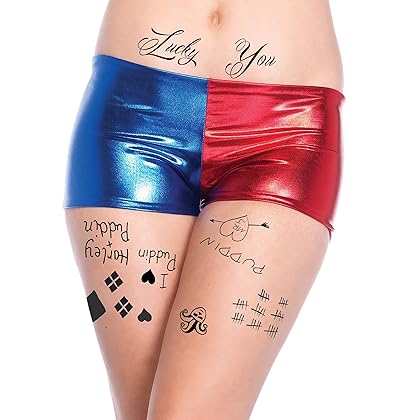 HQ Professional Temporary Tattoos Sheet - Face, Waist, & Leg Tats - 16 Total - Costume / Cosplay