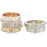 Guess Ring Update Women's Stackable Ring Set Of 9, Multi, 7