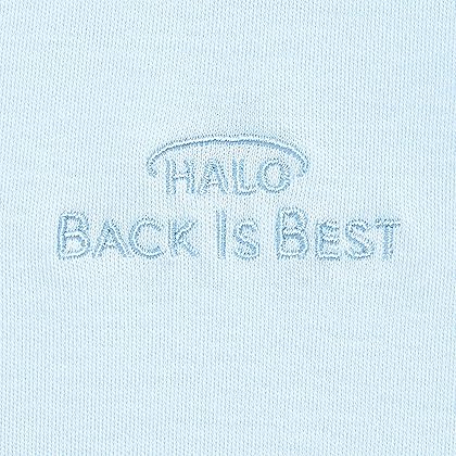 HALO Sleepsack, 100% Cotton Wearable Blanket, Swaddle Transition Sleeping Bag, TOG 0.5, Baby Blue, Large