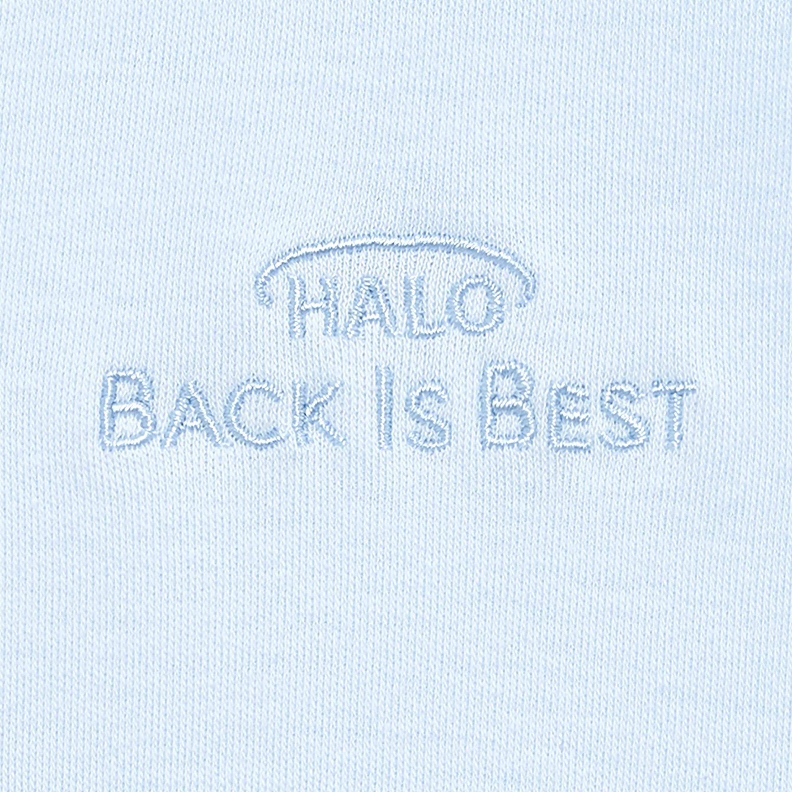 HALO Sleepsack, 100% Cotton Wearable Blanket, Swaddle Transition Sleeping Bag, TOG 0.5, Baby Blue, Small