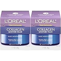 L'Oreal Paris Skincare Collagen Face Moisturizer, Day and Night Cream, Anti-Aging Face, Neck and Chest Cream to smooth skin and reduce wrinkles, 1.7 oz Pack of 2