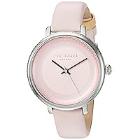 Ted Baker Women's ISLA Stainless Steel Japanese-Quartz Watch with Leather Strap, Pink, 14 (Model: 10031533)