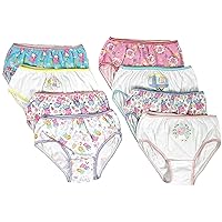 Peppa Pig Girls Panties Underwear - 8-Pack Toddler/Little Kid/Big Kid Size Briefs Multicolor